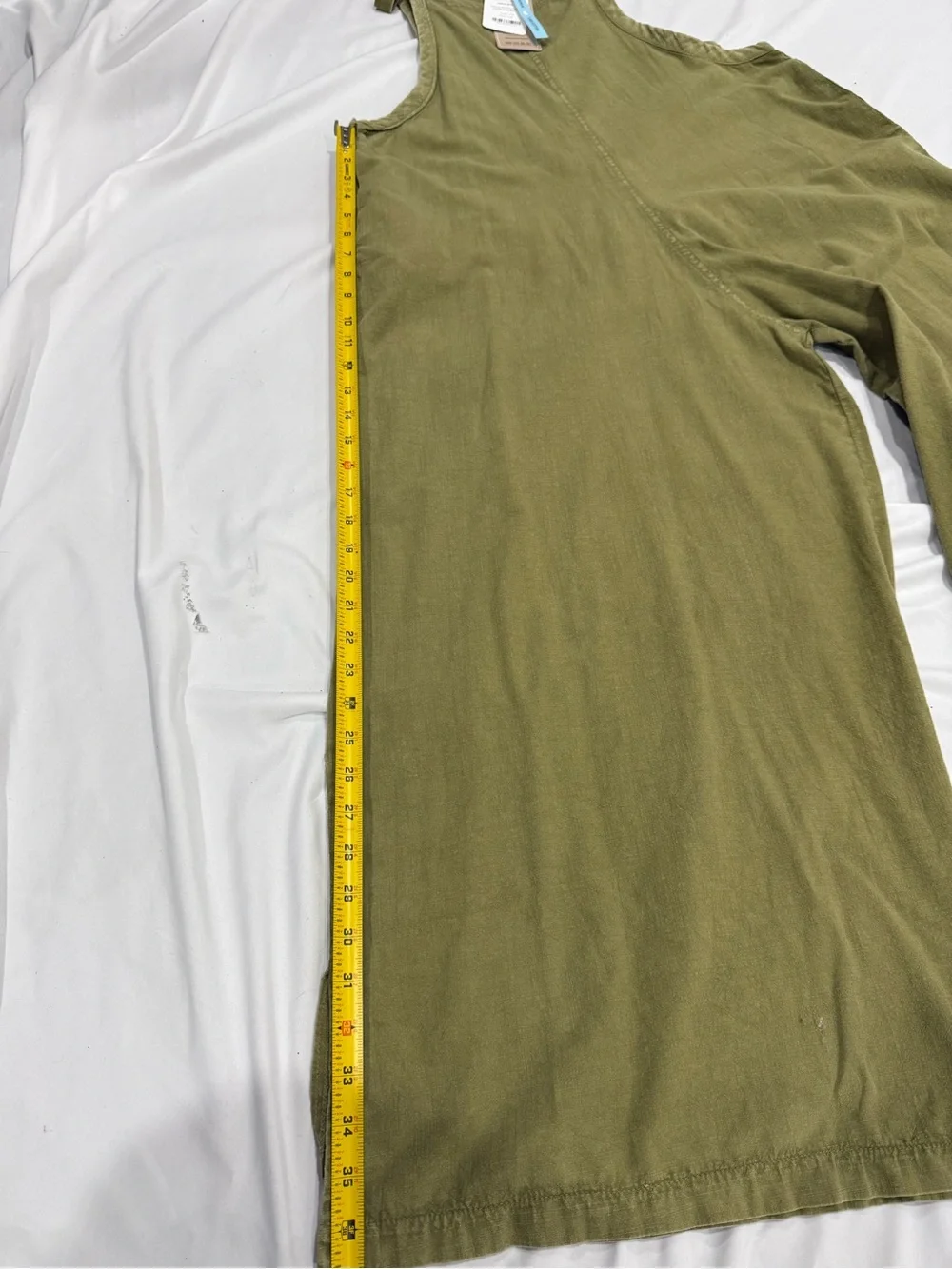 Omeksi Otantik Olive Green Wide Leg Jumpsuit One Size Boho Resort - Picture 6 of 8